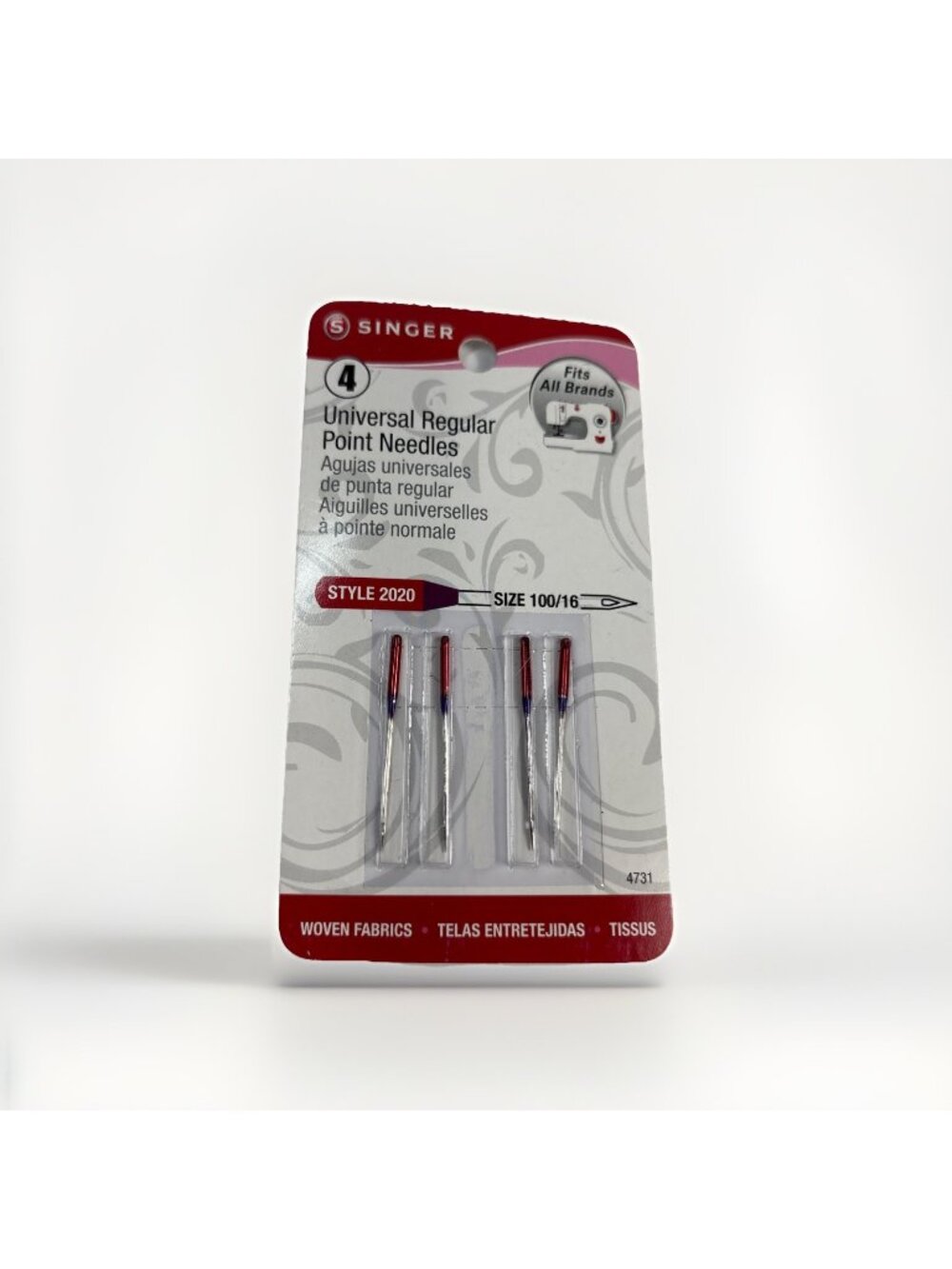 Singer 4731 Universal Regular Point Needles ( 4 ) Size 100/16